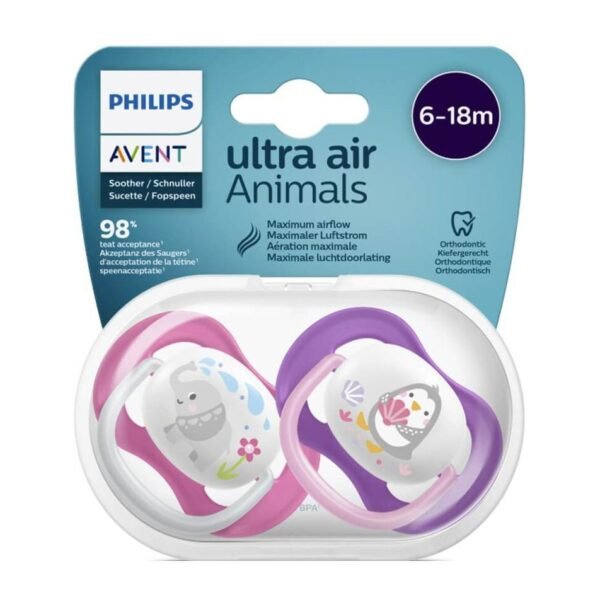 Avent Ultra Air Animals Pacifier 6-18...
