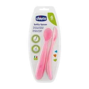 Chicco Soft Silicone Spoon 6m+ 2Pcs -...