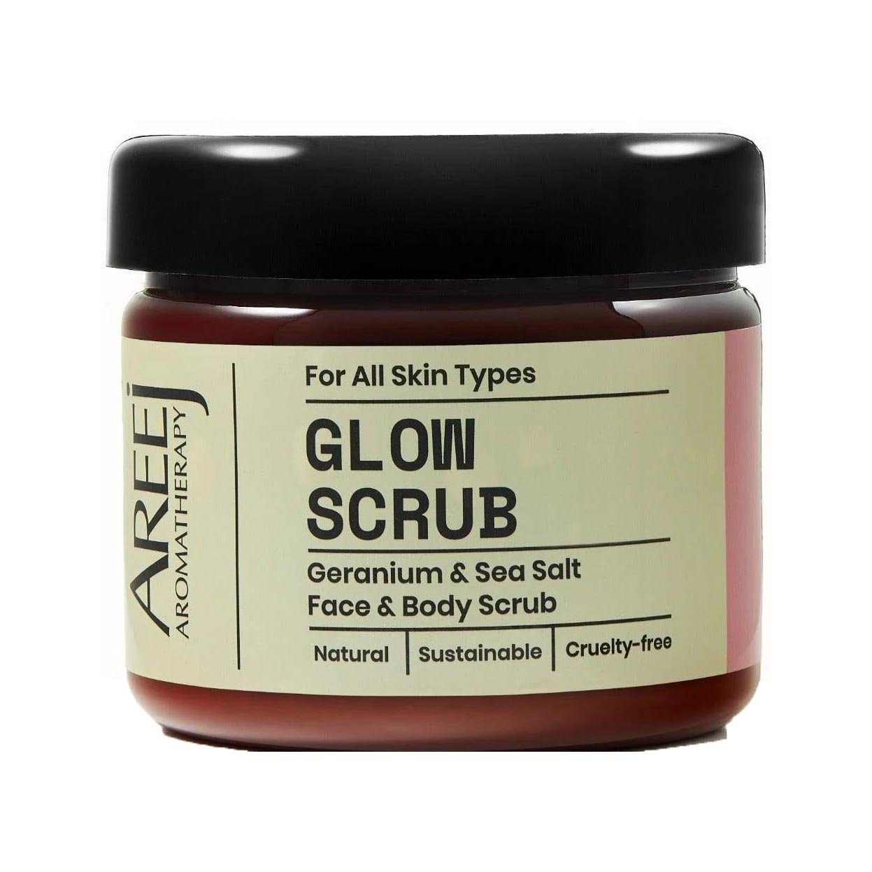 Areej Glow Geranium & Sea Salt Scrub - 250gm