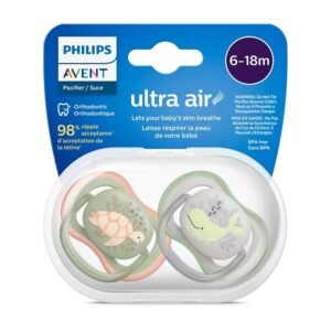Avent Ultra Air Animals Pacifier 6-18m - Turtle & Whale