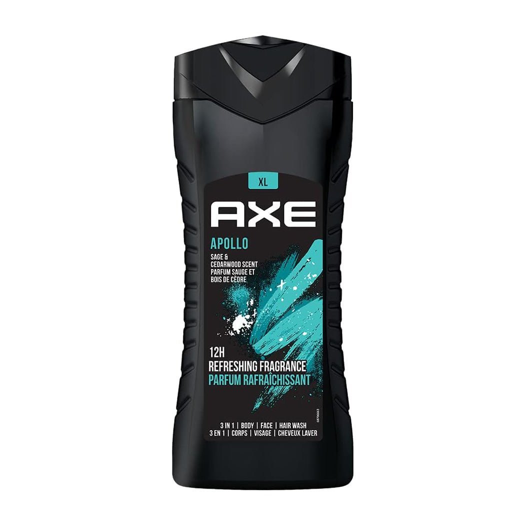 Axe Apollo Body 3 In 1 Body, Face And Hair Wash - 400ml