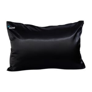 Bless Antistatic Satin Pillowcase + Bonus Scrunchie - Black