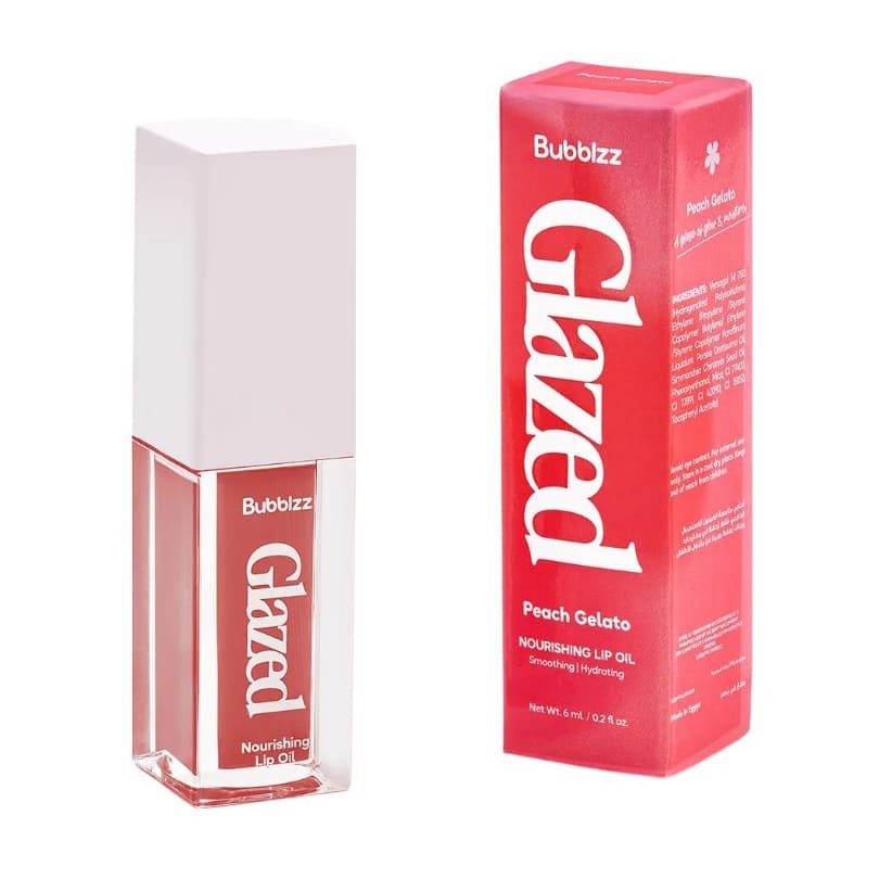 Bubblzz Glazed Peach Gelato Lip Oil - 6ml