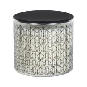 Candle Connection Black Oud Scented Candle Waves Black Glass