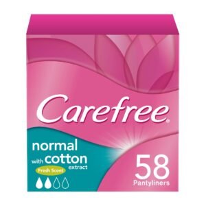 Carefree Normal With Cotton Extract Fresh Scent Pantyliners - 56pcs