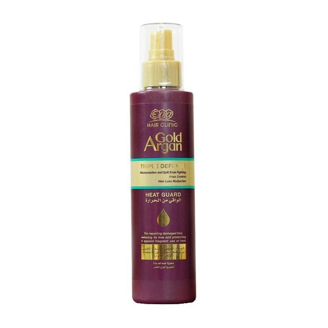 Eva Hair Clinic Gold Argan Triple Defense Heat Guard - 200ml