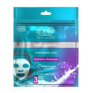 Eva Skin Clinic Anti-Ageing Hyaluronic Acid Hydration Enhancer Sheet Mask - 3 Masks