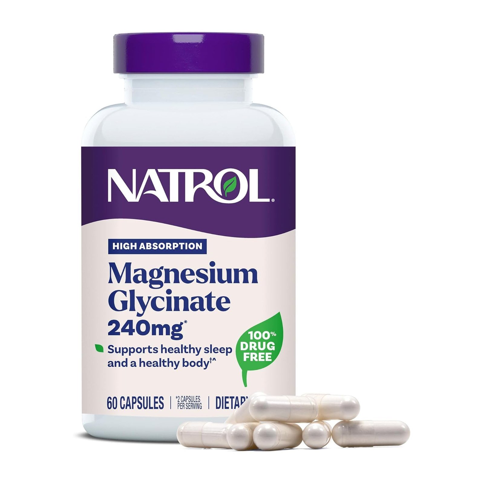 Natrol High Absorption Magnesium Glycinate Capsules - 60 Capsules