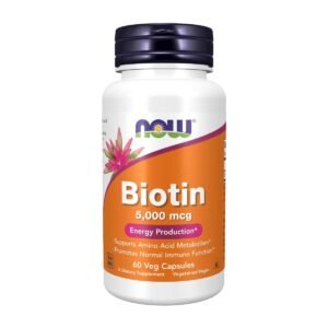 Now Biotin 5000 mcg - 60 Capsules