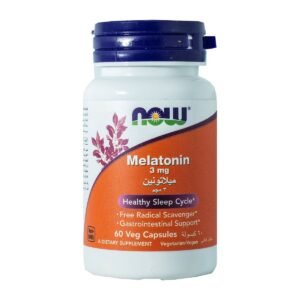 Now Melatonin 3 mg Healthy Sleep Cycle - 60 Capsules