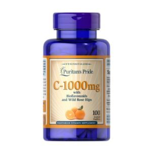 Puritan's Pride Vitamin C-1000 mg with Bioflavonoids and Rose Hips - 100 Caplets