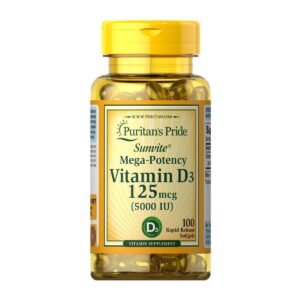 Puritans Pride Vitamin D3 5000IU - 100 Softgels