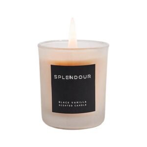 Splendour Black Vanilla Scented Candles - 150gm