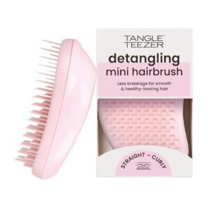 Tangle Teezer The Original Straight and Curly Detangling Mini Hair Brush - Millennial Pink