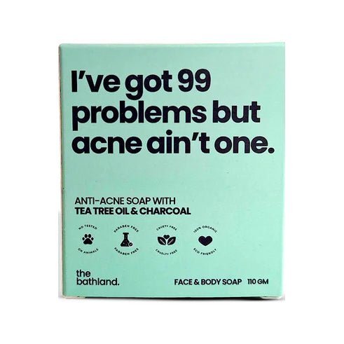 The Bathland Anti-Acne Soap With Tea Tree Oil & Charcoal – 110gm