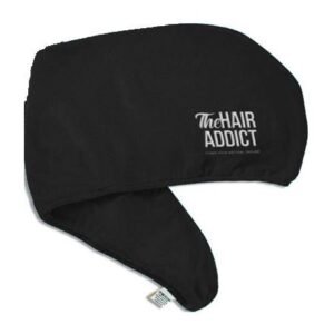 The Hair Addict Black Waffle Weave Frizz Off Towel